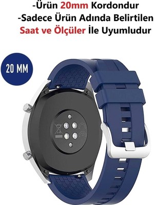 Huawei Watch Gt3 Pro Seramik 43MM Uyumlu Silikon Yumuşak Doku Desenli (20MM) Kordon