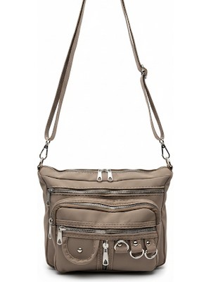 Wolini Wolını Kadın Çok Bölmeli Yıkama Deri Çapraz Çanta