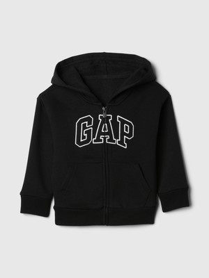 Gap Erkek Bebek Siyah Gap Logo Fermuarlı Sweatshirt