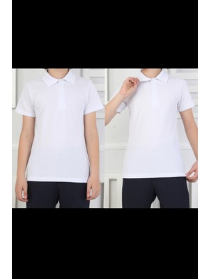 2'li T-Shirt Kız Çocuk %100 Pamuk Okul Tarz 5-13 Yaş 12278