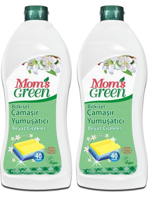 2'li Set Bitkisel Çamaşır Yumuşatıcı - Beyaz Çiçekler Eco 80 Yıkama(750 ml x2 Adet)