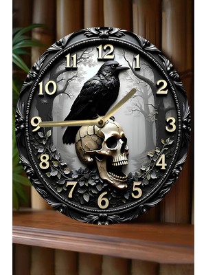 Karanlık ve Şık Tasarımıyla Evinize Eşsiz Bir Atmosfer Katacak Mdf Duvar Saati – 33X33 cm SDW381