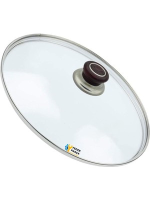 Tencere Sahan Tava Cam Kapağı Kapak 22 cm Vişne Çürüğü Tutma Tepesi