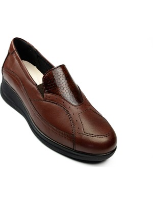 King Paolo 5164 Taba Deri Kadın Günlük Ayakkabı