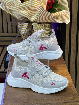 Bağcıklı Unisex Çocuk Spor Ayakkabısı-Buz-Fuji-Pembe