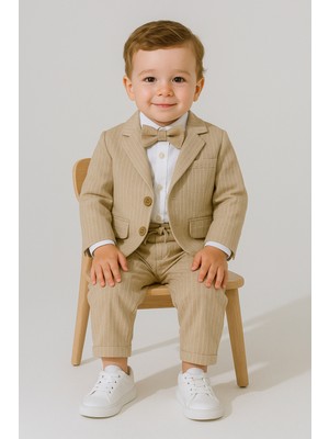 Erkek Bebek Exclusive Cut Luxury Zıbınlı Gömlek Ceketli Takım Elbise Özel Gün Düğün Party