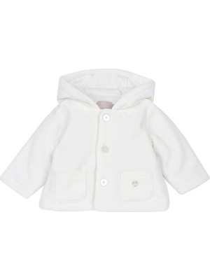 Chicco Kapüşonlu Hırka Dokuma Kumaşla Günlük Kullanıma Uygun Doğal Renk Yenidoğan Erkek Çocuk