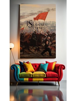 Özkacar Group Osmanlı Ordusu 1453 Istanbul Ev Duvar Salon Güzellik Salonu Ofis Dükkan Dekarasyon Kanvas Tablo