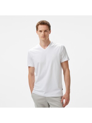 Nautica Erkek Beyaz Regular Fit T-Shirt