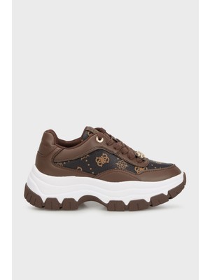 Guess Berrett2 4g Logolu Kalın Taban Sneaker Ayakkabı FLFBRTPEL12 Bayan Ayakkabı Flfbrt PEL12 Brown