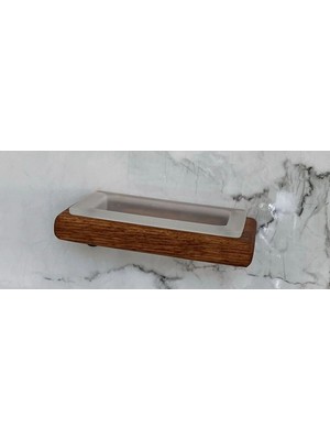 Adnoss Lüks Selvi Sabunluk Siyah Pirinç Ahşap - Ahşap Siyah