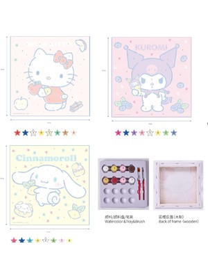 Sanrio Lisanslı Tatlı Koleksiyonu Numaralı Yağlıboya Tablo