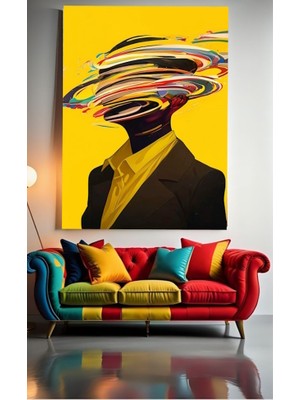 Özkacar Group Soyut Sanatsal Modern Iıı Duvar Salon Güzellik Salonu Ofis Dükkan Dekarasyon Kanvas Tablo