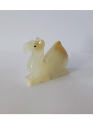 Deve Oniks Taşı Biblo Mermer Onix Ev Ofis Dekor Masa Süsü