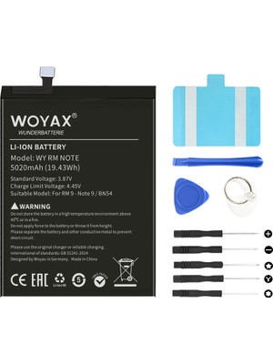 Woyax By Deji Xiaomi Redmi Note 9 / Redmi 9 Mucize Batarya