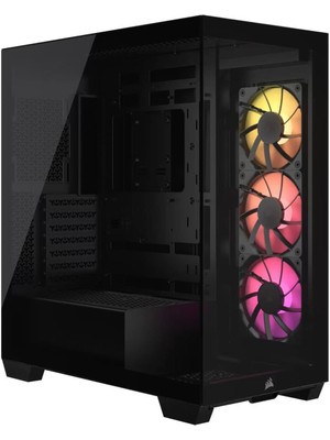 Corsair 3500X Argb Siyah 4X120MM Fan Temperli Cam USB 3.2 RM850E 850W 80+ Gold Güç Kaynağı Mid Tower E-Atx Gaming Kasa