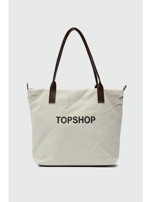 Poches Kanvas Big Size Omuz Çantası Kahve