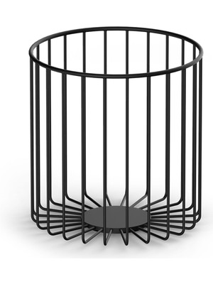 Çamaşır/havlu Sepeti, Tel - Mat Siyah