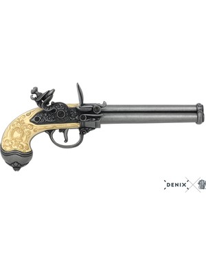 Denix Italy 1680 Pistol 3 Barrel 29CM Koleksiyon Obje