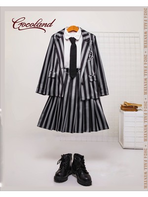 Wednesday Addams Ceket Kostüm Cosplay Kız Çocuk