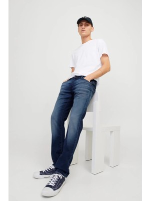 Jack & Jones Erkek Jjımıke 5 Cepli Jean Pantolon 12269601 Mavi