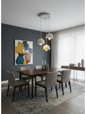 Iskandinav Beton 3 Lü Sarkıt Avize Yeni Model