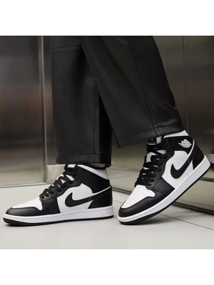 Air Jordan 1 Mid Unisex  Deri Spor Ayakkabı DV0991-101