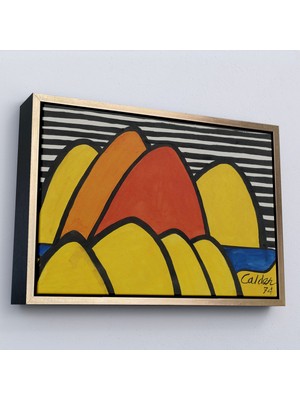 Çerçeveli Dekoratif Kanvas Tablo, Alexander Calder - Çarpmalar Tablosu - BUMPS-7060