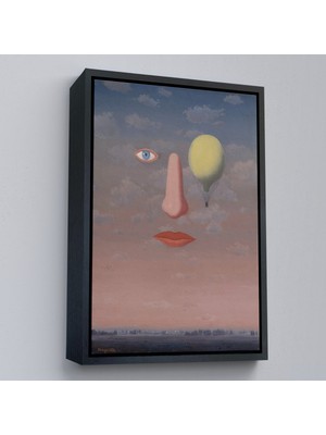 Çerçeveli Dekoratif Kanvas Tablo, Rene Magritte - Güzel Ilişkiler Tablosu- Les Belles RELATIONS-7353