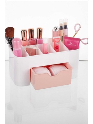 Beyaz Çekmeceli Mini Aksesuar Düzenleyici Organizer, Düzen ve Şıklık Sağlar.