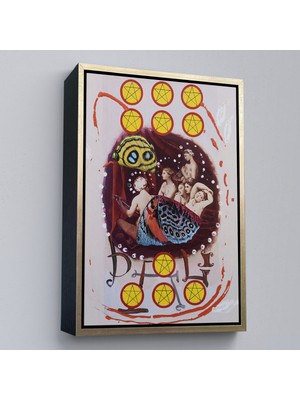 Çerçeveli Dekoratif Kanvas Tablo, Salvador Dali - On Pentagram TABLO-7403
