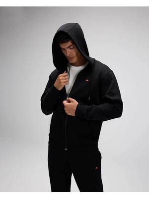 Ellesse Fermuarlı Kapüşonlu Siyah Erkek Sweatshirt EM581