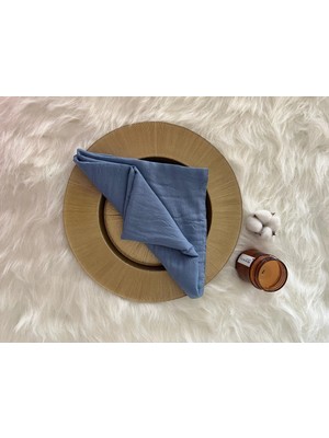 Vavscarfs Bambu Kraş Eşarp Hijab Kraş Şal Mavi