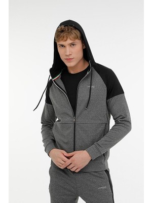 Lumberjack A10202411308010 5W Ml Renato-Cb 18Sd1155 5Pr Sıyah Erkek Tam Fermuarlı Kapusonlu Sweatshırt