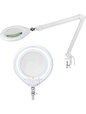 Luma Geniş Mercekli Masaya Bağlanabilir Büyüteç | Ayarlanabilir LED Işığı