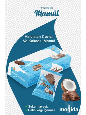 Mogida Tereyağlı Hindistan Cevizli ve Kakaolu Mamül 1 Kutu = 12 Adet Mogida Şeker Ilavesiz Doğal Malzeme