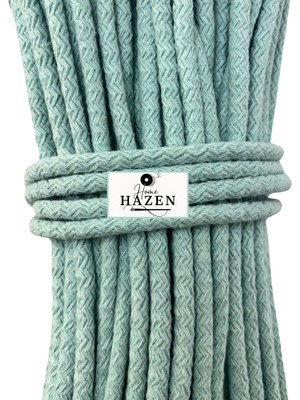 Hazen Home Kordon Ip Pamuklu 6-7mm 45-50 Metre 1 kg Ip Sepet Supla Çanta Ipi Çok Amaçlı Ip - Mint Yeşili