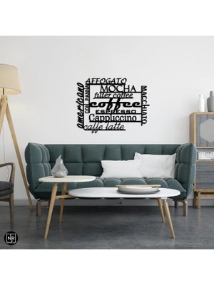 Coffee Metal Duvar Yazısı