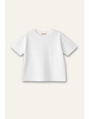 Erkek Çocuk Kısa Kol T-Shirt - Beyaz
