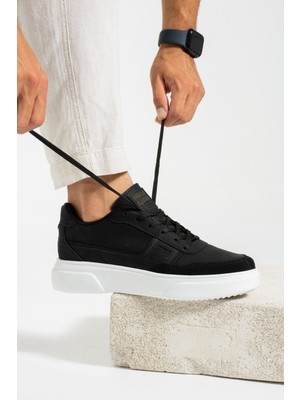 Günlük Erkek Sneaker Yüksek Kalın Tırtıklı Taban Bağcıklı Dikişli Yürüyüş Spor Ayakkabı 2029