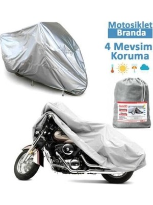 Bmw R 1100 S Replika Arka Çanta Uyumlu Motor Branda Örtü Miflonlu Premium 4 Mevsim Koruma Gri