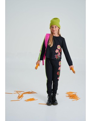 Bg Store Kız Çocuk Siyah Pantolon