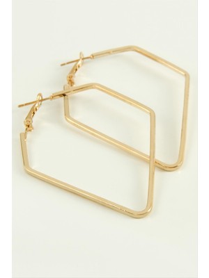 Dörtgen Halka Küpe 7 cm