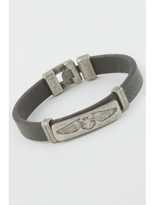 Çift Başlı Kartal Suni Deri Bileklik