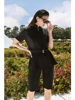 Haşema HSM- 5039 AKANDA KEMER TOKA DETAYLI YARI KAPALI MAYO