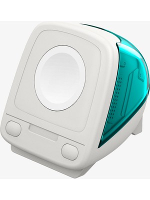 Spigen Apple Watch ile Uyumlu Saat Standı Classic C1 Dayanıklı Silikon Malzeme Bondi Blue iMac Tasarım Stand - AMP09339