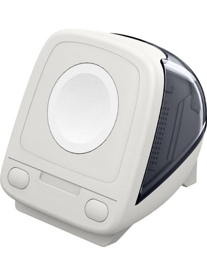 Spigen Apple Watch ile Uyumlu Saat Standı Classic C1 Dayanıklı Silikon Malzeme Graphite iMac Tasarım Stand - AMP09340