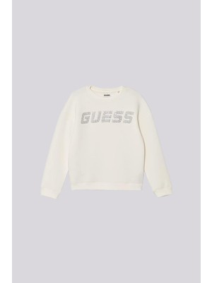 Bg Store Kız Çocuk Beyaz Sweatshirt