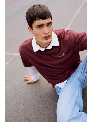 DeFacto %100 Pamuk Boxy Fit Baskılı Tişört E9526AX25AU