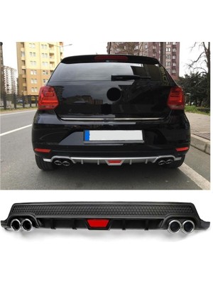 Volkswagon Polo Mk5 Uyumlu Body Kit Difüzör 4 Çıkış Yuvarlak Siyah Model 2